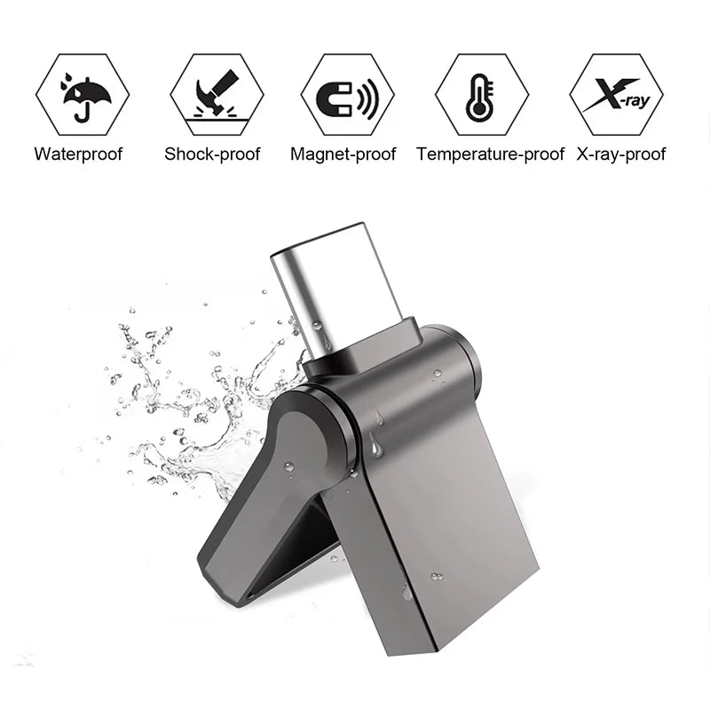 Xiaomi 2TB USB 3.2 Flash Drive High Speed USB 1TB 512GB Type-C Interface Dual-Use Flash Memory Stick For Mobile Phone Computer 
