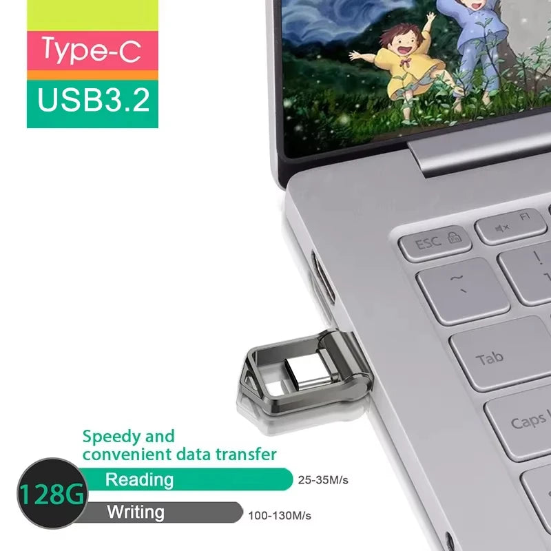 Xiaomi 2TB USB 3.2 Flash Drive High Speed USB 1TB 512GB Type-C Interface Dual-Use Flash Memory Stick For Mobile Phone Computer 