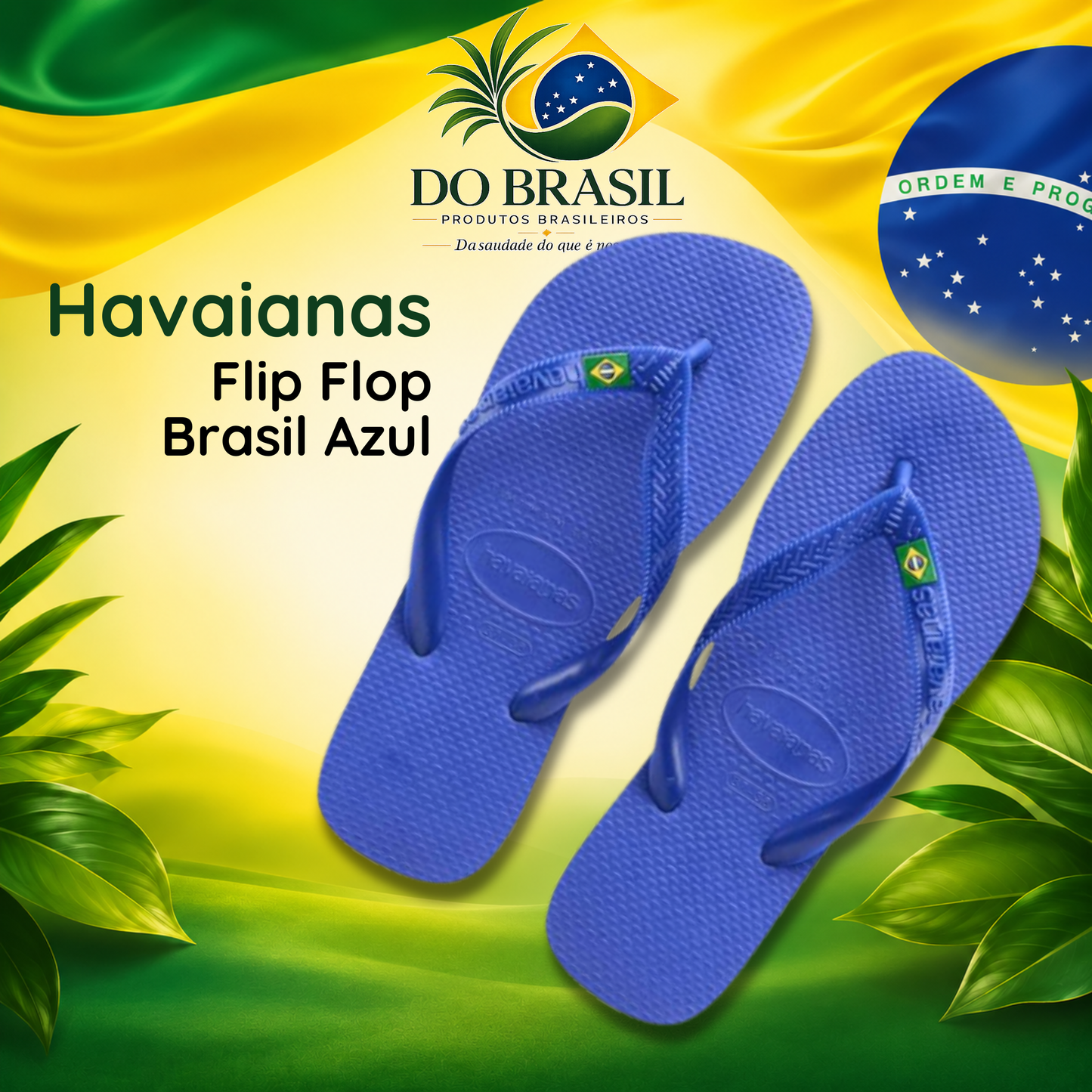 Havaianas Brasil Bandeira Azul