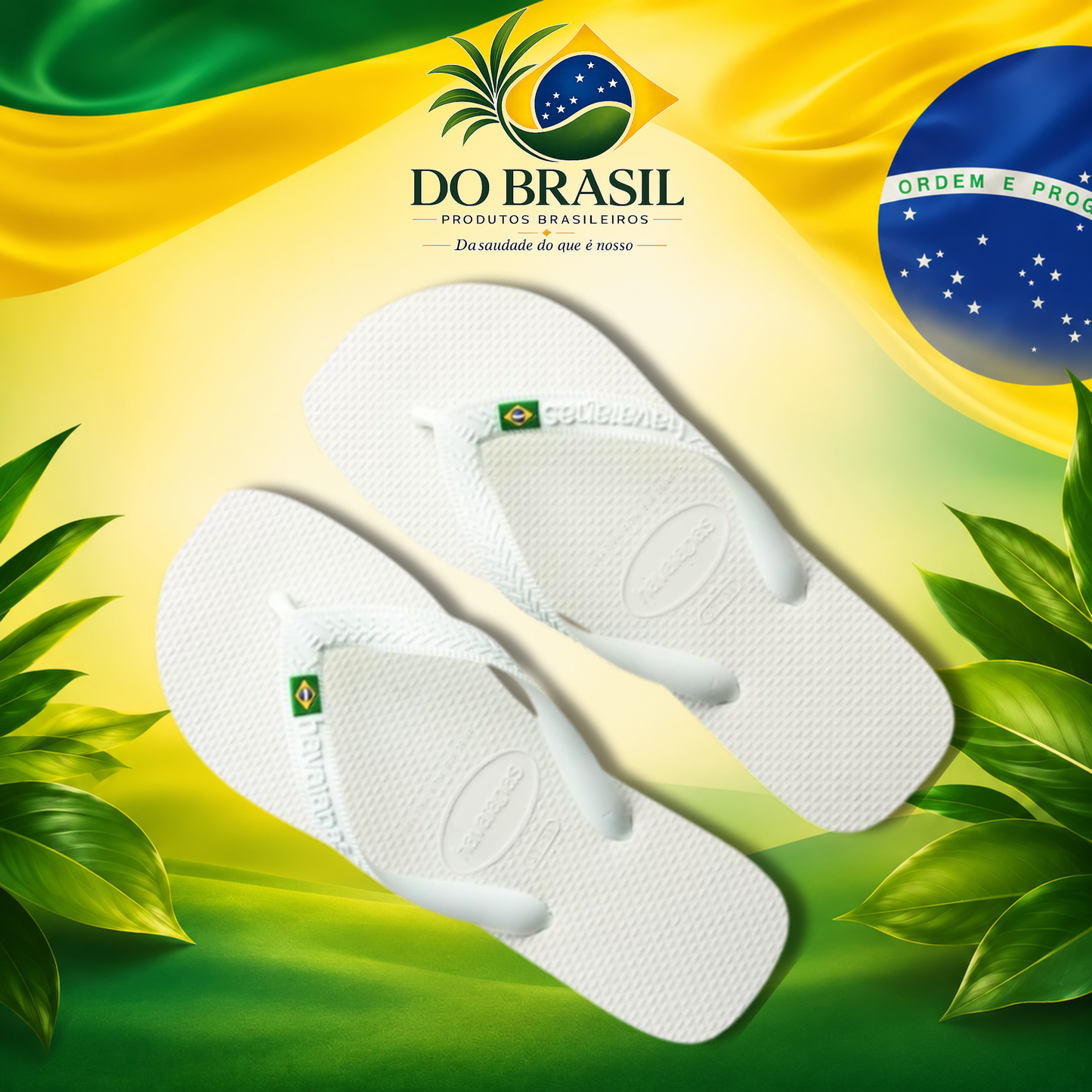 Havaianas Brasil Bandeira Branca