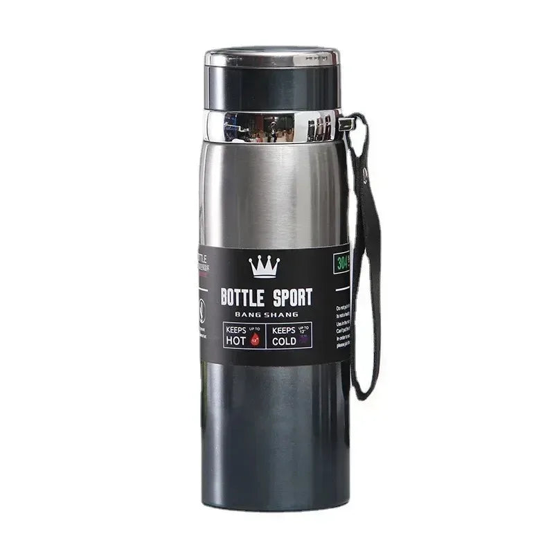 1L Thermal Water Bottle Keep Cold and Hot Water Bottle Stainless Steel