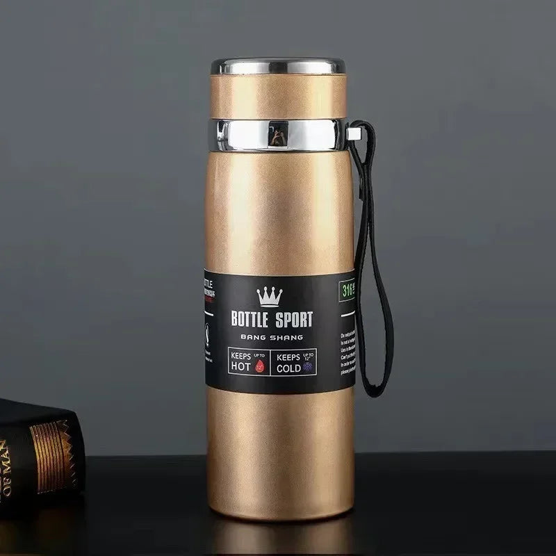 1L Thermal Water Bottle Keep Cold and Hot Water Bottle Stainless Steel