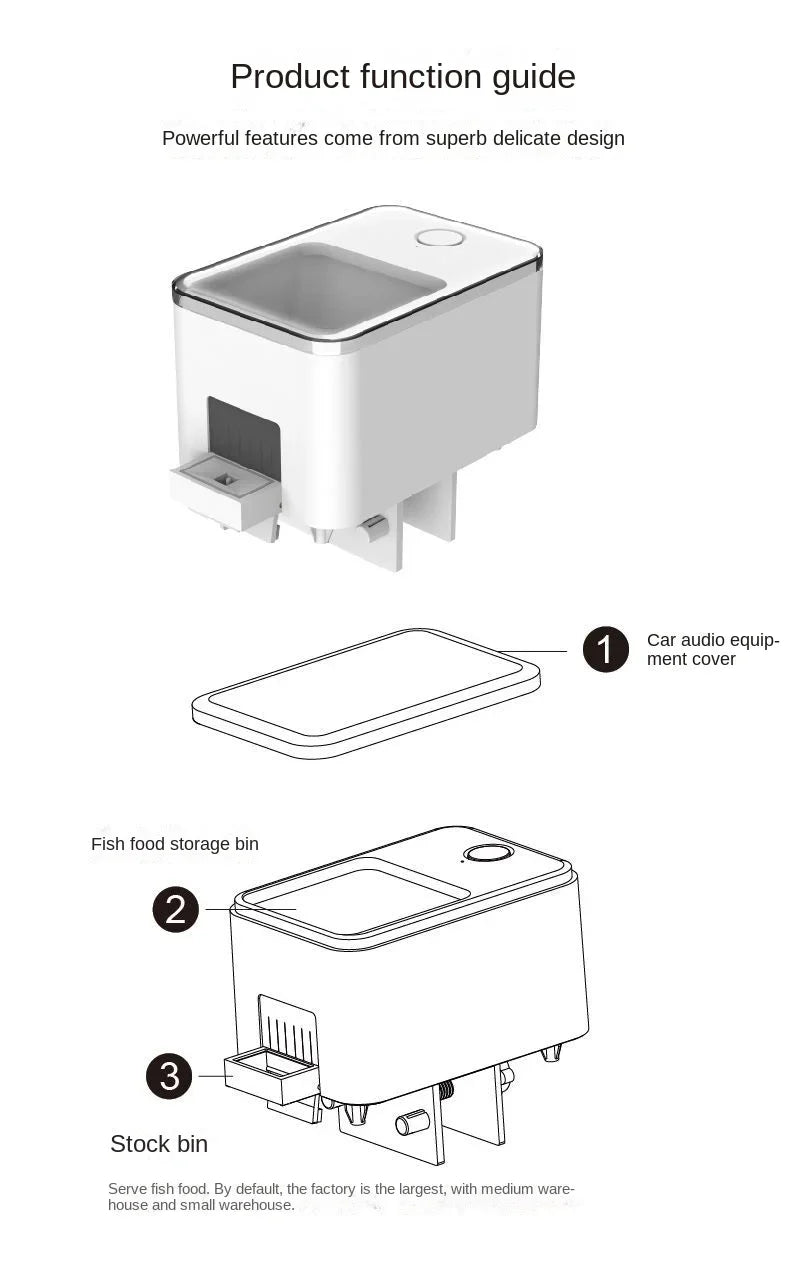 Automatic Aquarium Fish Tank Feeder Timing/Wifi Wireless