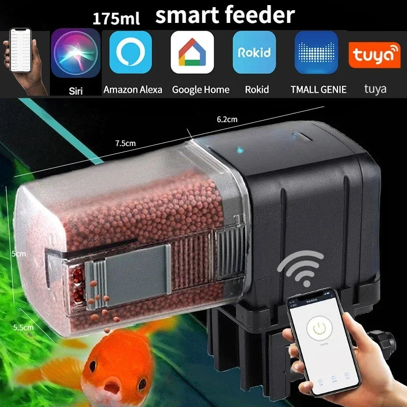 Automatic Aquarium Fish Tank Feeder Timing/Wifi Wireless