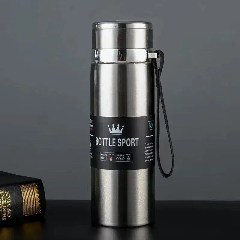 1L Thermal Water Bottle Keep Cold and Hot Water Bottle Stainless Steel