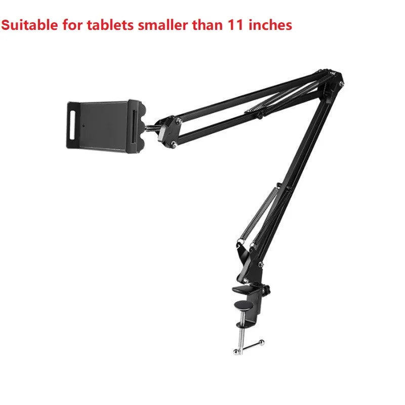 360 Degree Long Arm Tablet Holder Stand for 4 to 11 inch Tablet Smartphone