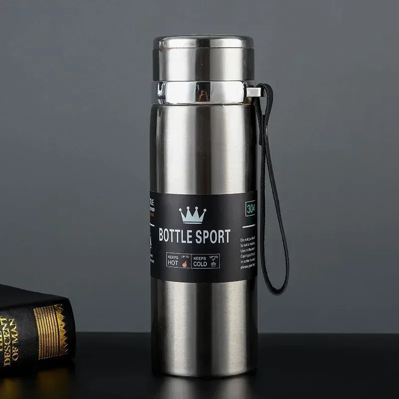 1L Thermal Water Bottle Keep Cold and Hot Water Bottle Stainless Steel