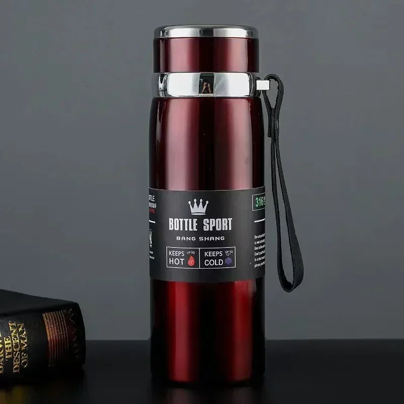 1L Thermal Water Bottle Keep Cold and Hot Water Bottle Stainless Steel