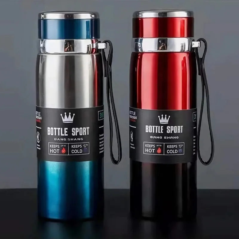 1L Thermal Water Bottle Keep Cold and Hot Water Bottle Stainless Steel